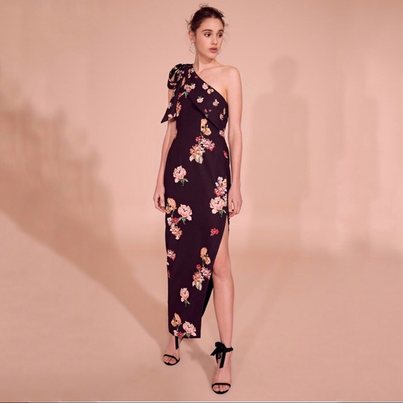 KEEPSAKE the Label Dresses & Skirts - KEEPSAKE THE LABEL MORNING SKY GOWN BLACK FLORAL